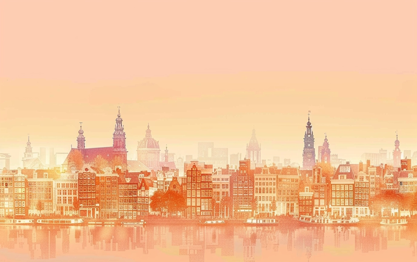 The Amsterdam skyline.